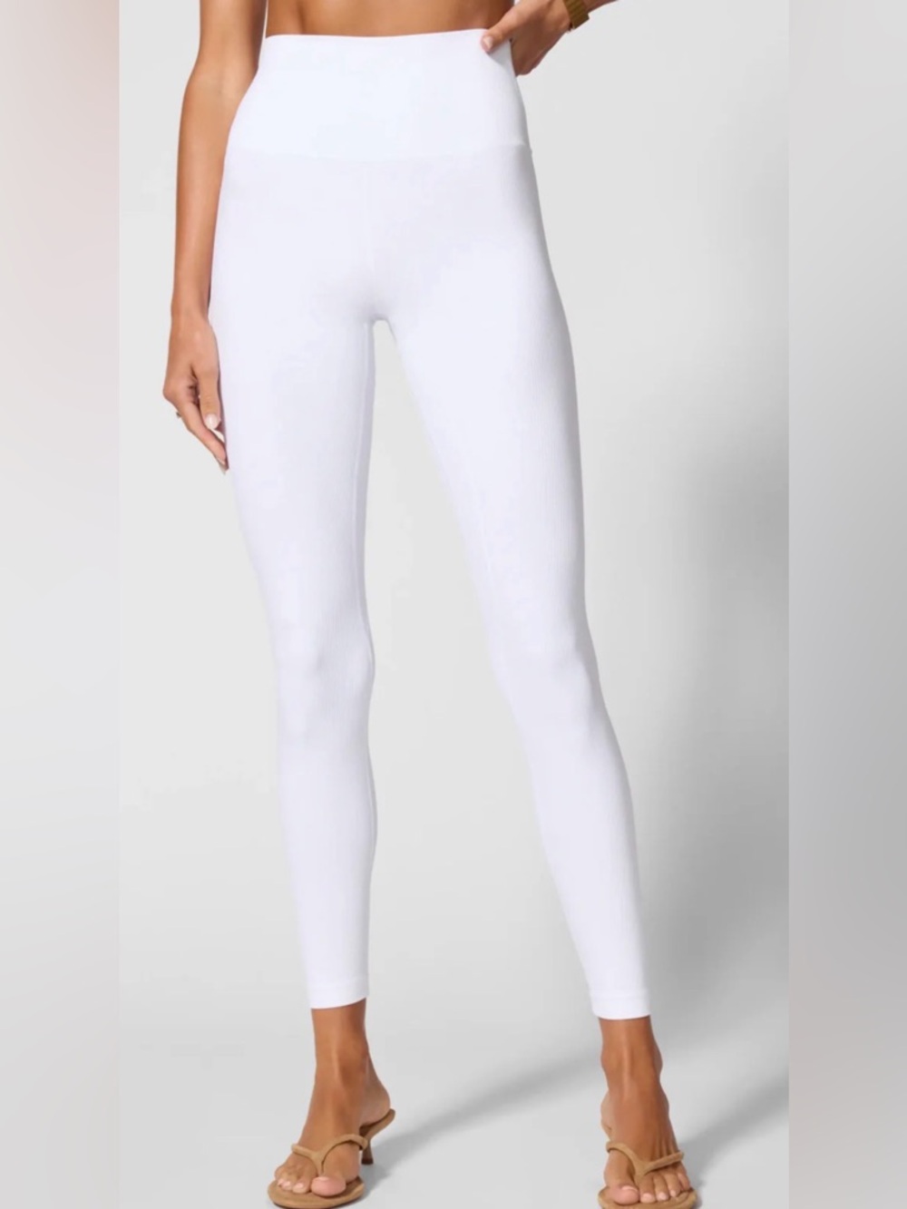 NWT IVL collective Rib legging brilliant white 6 $108
